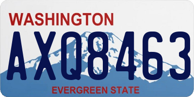 WA license plate AXQ8463