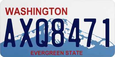 WA license plate AXQ8471
