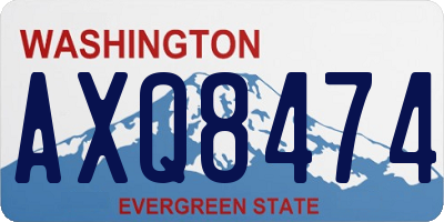 WA license plate AXQ8474