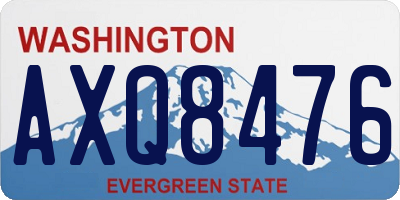 WA license plate AXQ8476