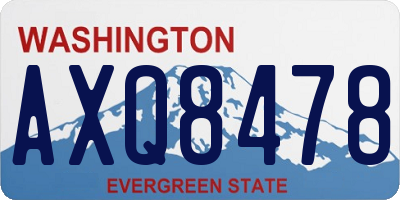 WA license plate AXQ8478