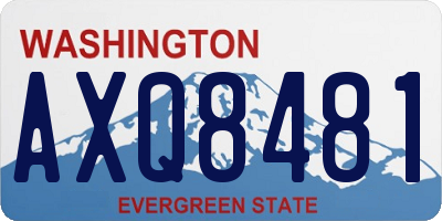 WA license plate AXQ8481