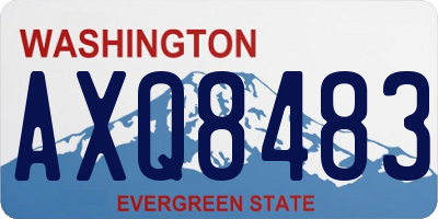 WA license plate AXQ8483