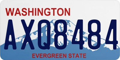WA license plate AXQ8484