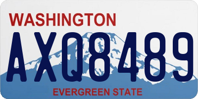 WA license plate AXQ8489