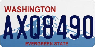 WA license plate AXQ8490