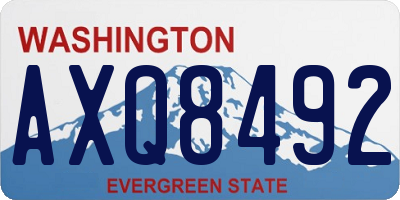 WA license plate AXQ8492