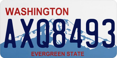WA license plate AXQ8493