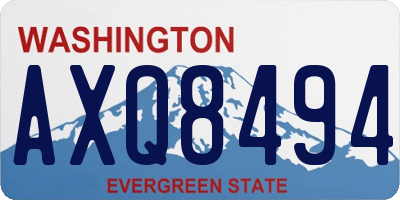 WA license plate AXQ8494