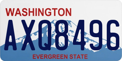 WA license plate AXQ8496