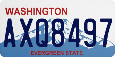 WA license plate AXQ8497