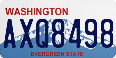 WA license plate AXQ8498