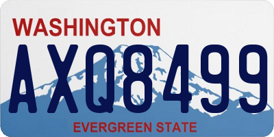 WA license plate AXQ8499