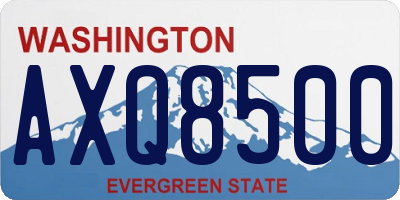 WA license plate AXQ8500