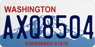 WA license plate AXQ8504