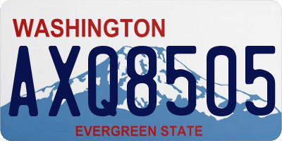 WA license plate AXQ8505