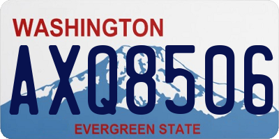 WA license plate AXQ8506