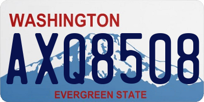WA license plate AXQ8508