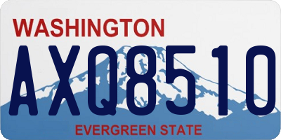 WA license plate AXQ8510