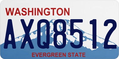 WA license plate AXQ8512