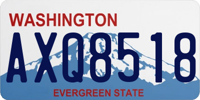 WA license plate AXQ8518