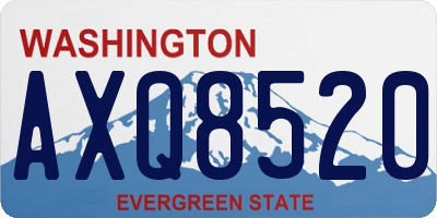 WA license plate AXQ8520