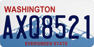 WA license plate AXQ8521