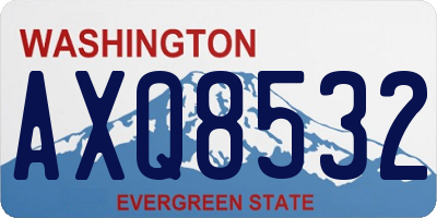 WA license plate AXQ8532