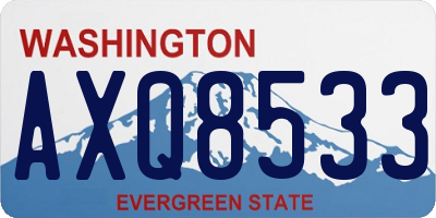 WA license plate AXQ8533