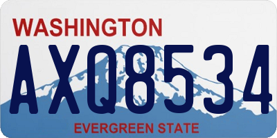 WA license plate AXQ8534