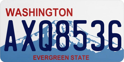 WA license plate AXQ8536