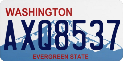 WA license plate AXQ8537
