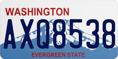 WA license plate AXQ8538