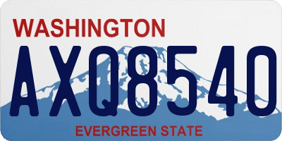 WA license plate AXQ8540