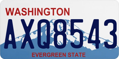 WA license plate AXQ8543