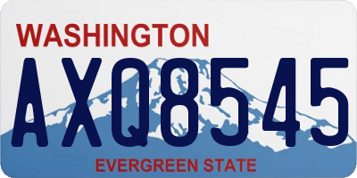 WA license plate AXQ8545
