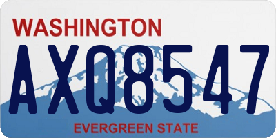 WA license plate AXQ8547