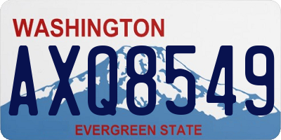 WA license plate AXQ8549