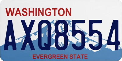 WA license plate AXQ8554
