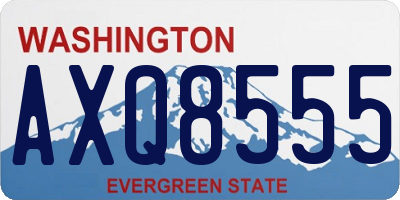 WA license plate AXQ8555