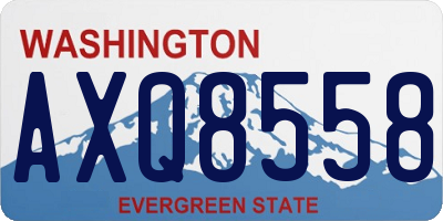 WA license plate AXQ8558