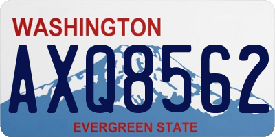 WA license plate AXQ8562