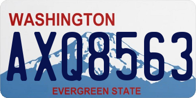 WA license plate AXQ8563