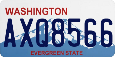 WA license plate AXQ8566