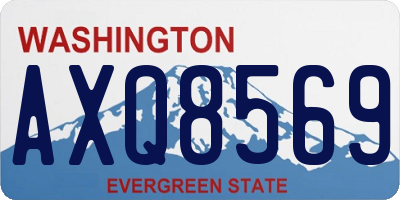 WA license plate AXQ8569