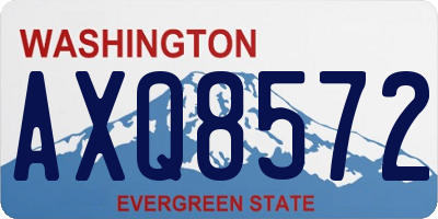 WA license plate AXQ8572