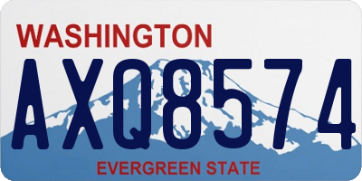 WA license plate AXQ8574