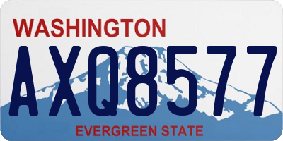 WA license plate AXQ8577