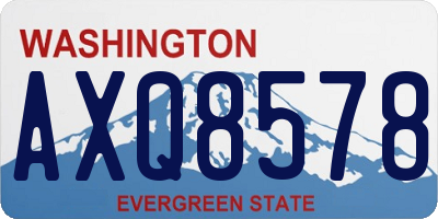 WA license plate AXQ8578