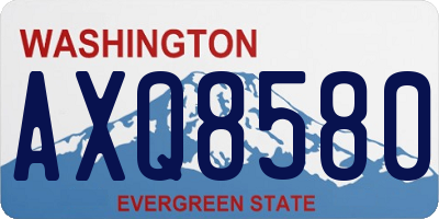 WA license plate AXQ8580